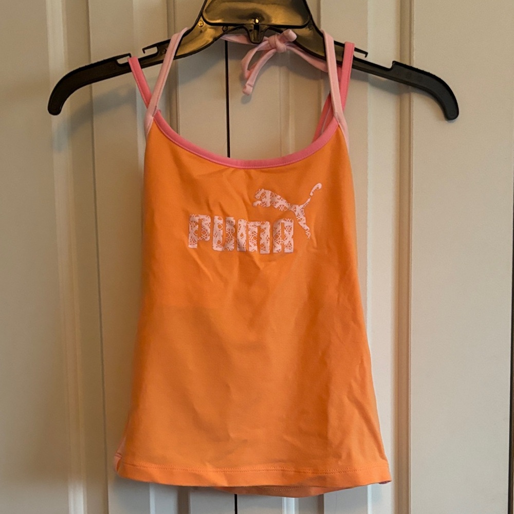 Puma Vibrant Orange and Pink Tank Top NWT size S